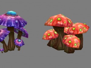 game model arena - mushrooms bar 01 01 3D Model