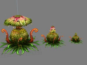 modelo de juego arena - espora de veneno 01 Modelo 3D