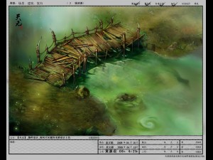 game model arena - rotting wooden bridge 01 3D Модель
