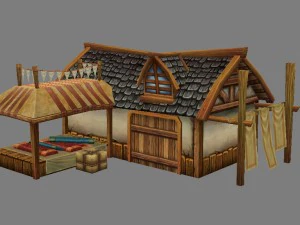 modello di gioco arena - negozio di seta 01 01 Modello 3D