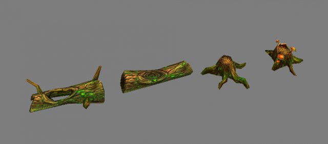 game model arena - stakes withered 01 3D Model .c4d .max .obj .3ds .fbx .stl .blend 