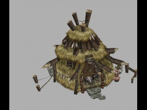 game model arena - stalls light elves 01 01 3D Model