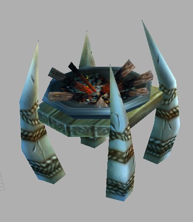 game model arena - stone and wood brazier 01 3D Model .c4d .max .obj .3ds .fbx .stl .blend 
