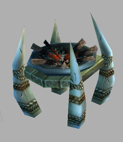 game model arena - stone and wood brazier 01 3D Model .c4d .max .obj .3ds .fbx .stl .blend 