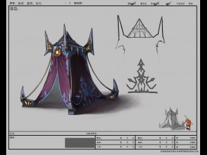 game model arena - tent inferno 01 3D Model