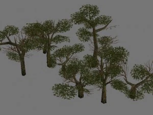 spelmodel arena - variatie gras bloemen bomen 0 3D Model