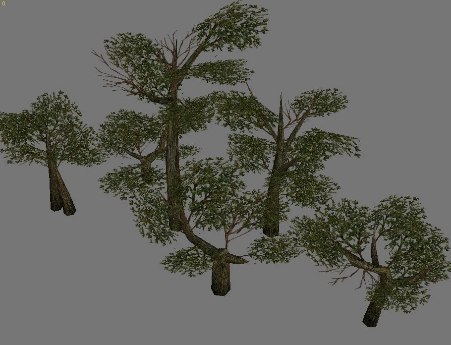 game model arena - variation grass flowers trees 0 3D Model .c4d .max .obj .3ds .fbx .stl .blend