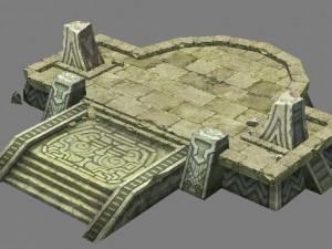 game model arena - wetland area - lizard man remai 3D Model