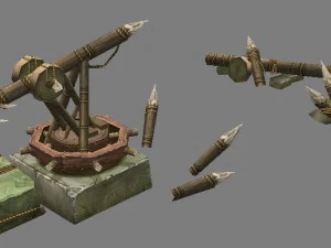 game model arena - wetland area quarrying machine 3D Model