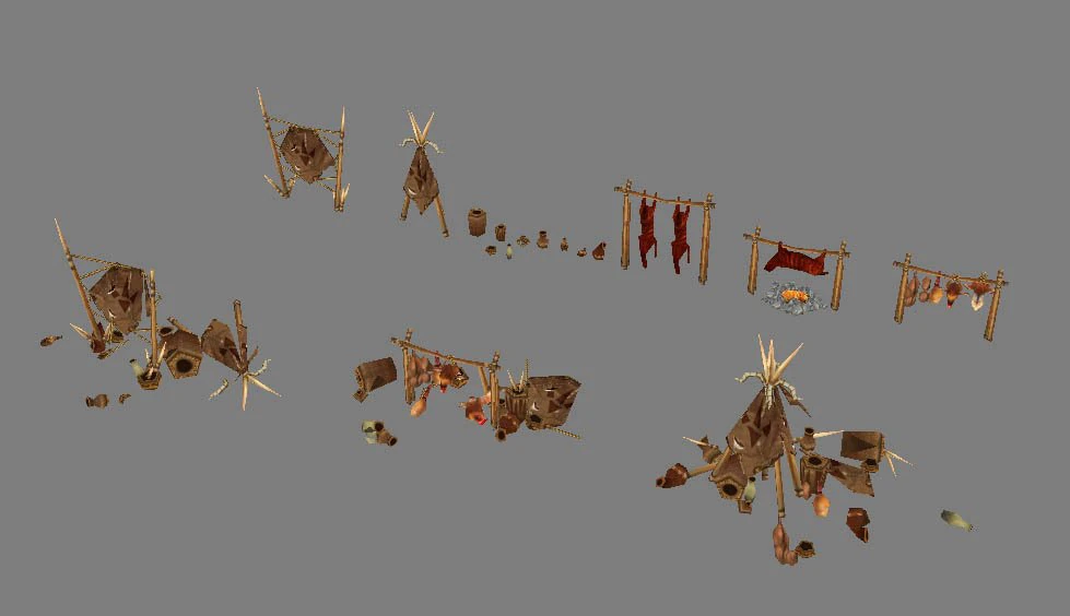 game model arena - wild hunt groups of articles 01 3D Model .c4d .max .obj .3ds .fbx .stl .blend 