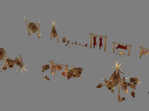 game model arena - wild hunt groups of articles 01 3D Model