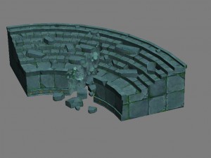 game model interior wall studs altar arena strait Model 3D