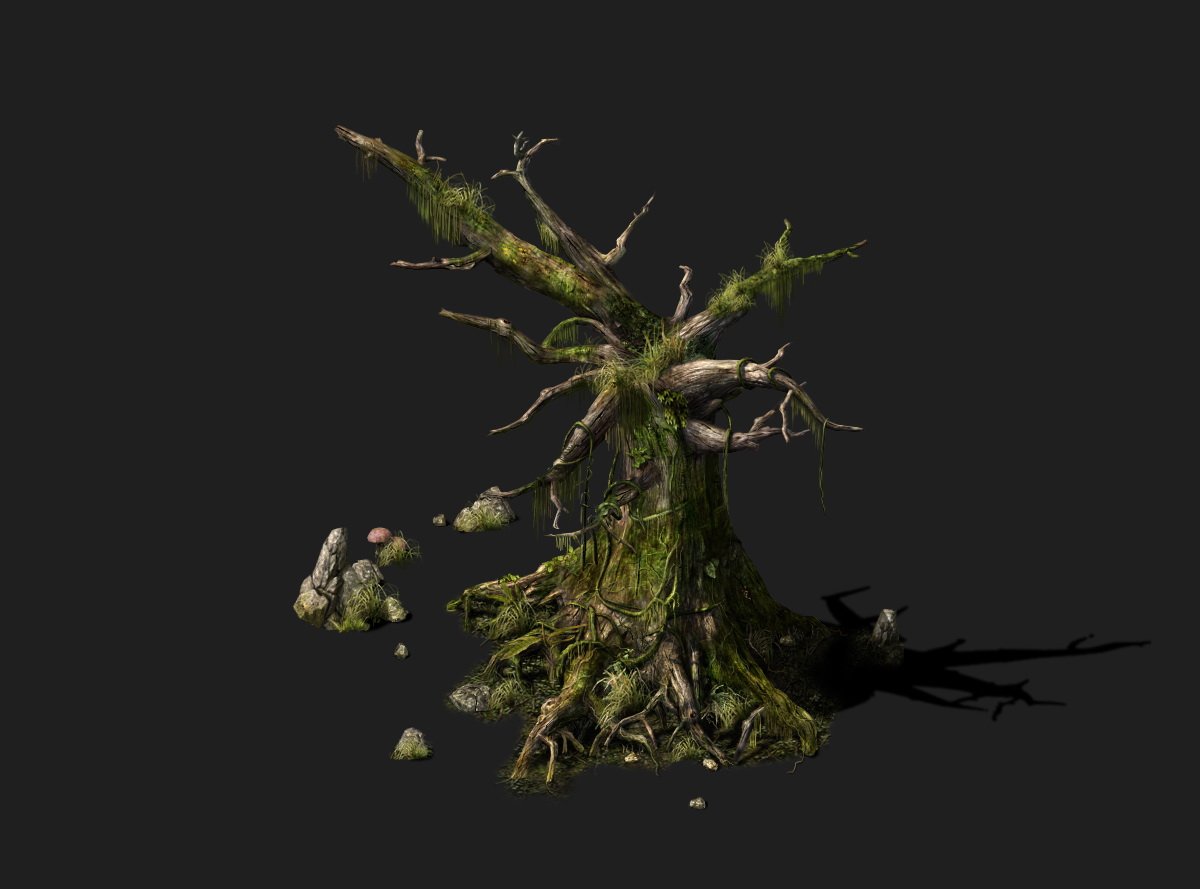Game Models Poison Valley Scene Dead Tree Cove 3d Model In
