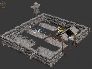 game models - poison valley scene - dead tree cove Modello 3D