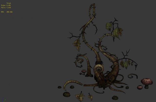 game models - poison valley scene - poisonous plan 3D Model .c4d .max .obj .3ds .fbx .stl .blend 