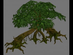 jungle area arena game model tree swamp 01 3D Модель