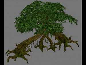 jungle area arena game model tree swamp 01 3D Model