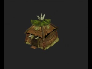 модель арена гра джунглі зона - намет 02 01 3D Модель