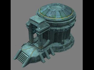 seabed area arena game model building temple 01 0 3D Model