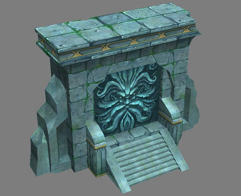 seabed arena game model altars 01 3D Model .c4d .max .obj .3ds .fbx .stl .blend 