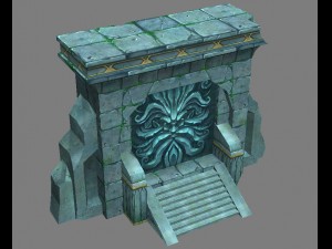 seabed arena game model altars 01 Modelo 3D