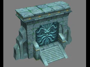 seabed arena game model altars 01 3D Model