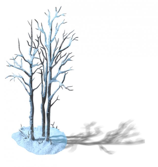 the game model of snow - white birch forest 01 Modelo 3D .c4d .max .obj .3ds .fbx .stl .blend 