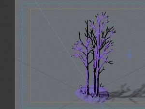 the game model of snow - white birch forest 01 Modelo 3D