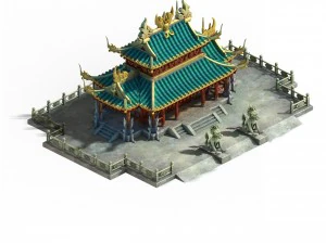 fumo dağı - saray mimarisi 3D Model