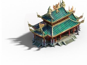 fumo mountain - palace architecture 3D Model