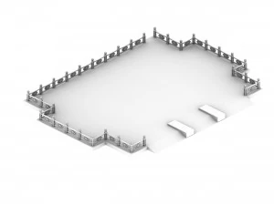 fumo mountain - palace architecture 3D Model