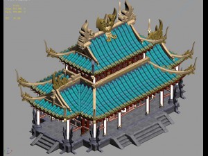 fumo mountain - palace architecture 3D Model