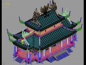 fumo mountain - palace architecture 3D Model