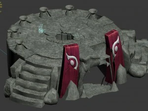 fogging mountains - altar 3D Model