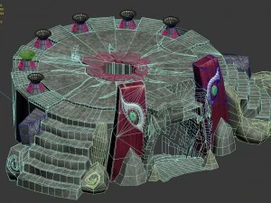 fogging mountains - altar 3D Model