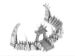 fogging mountains - altar entrance 3D Model