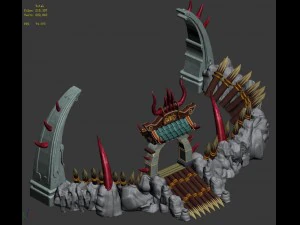 fogging mountains - altar entrance 3D Model