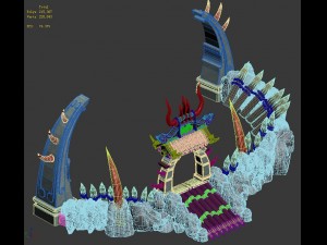 fogging mountains - altar entrance 3D-Modell