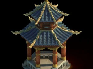 gunung fumo - gazebo Model 3D