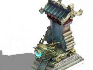 fushun mountain - dragon turtle stone 3D 模型