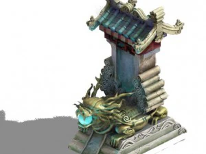 fushun mountain - dragon turtle stone 3D Model