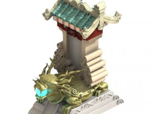 fushun mountain - dragon turtle stone 3D Model