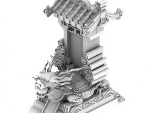 fushun mountain - dragon turtle stone 3D Model