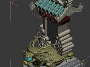 fushun mountain - dragon turtle stone 3D Model