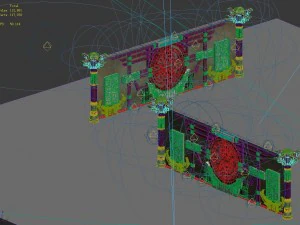 senior gang - front wall 01 3D Model