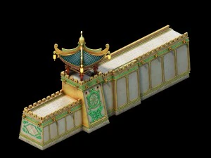 modello di gioco: antiche mura della citt&agrave; Modello 3D