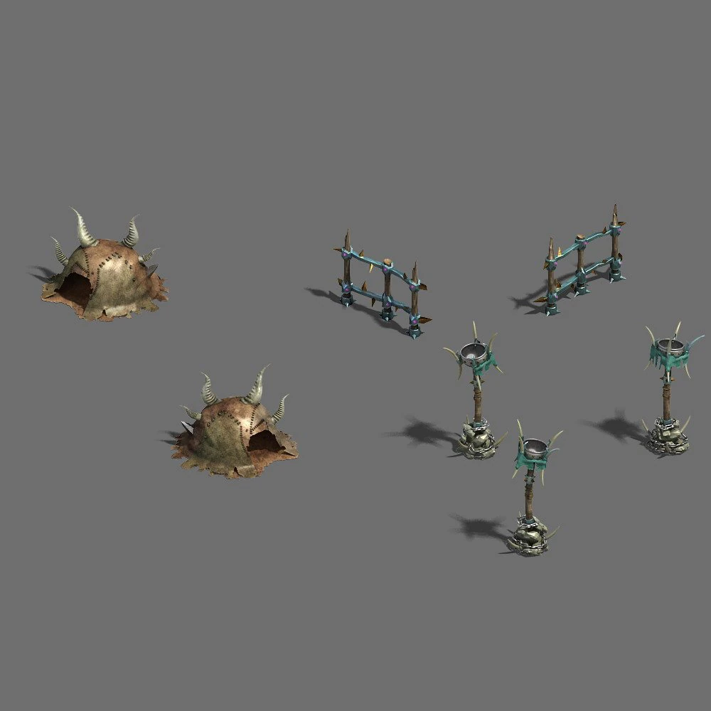 monster base - decoration 3D Model .c4d .max .obj .3ds .fbx .stl .blend 