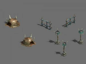 monster base - decoration 3D Model