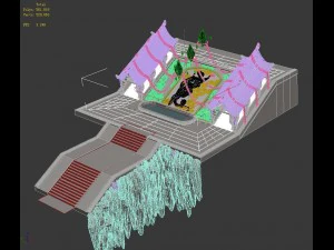 square - stairs - platform 3D Model