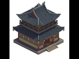 heyang city - double layer restaurant 3D Model